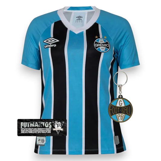 Camisa Grêmio I 25/26 - Tricolor Feminina | Futmantos