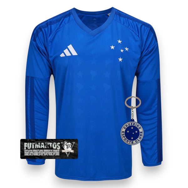 Camisa Cruzeiro I 26/27 Manga Longa - Azul Royal | Futmantos