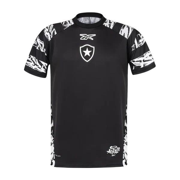Camisa Botafogo Pré-Jogo 25/26 - Torcedor Reebok Masculino - Preto