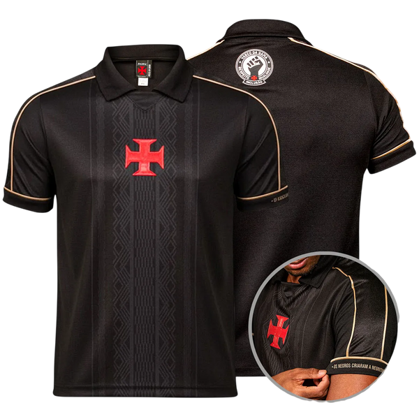 Camisa Vasco da Gama Polo Negritude 25/26 - Torcedor Masculina
