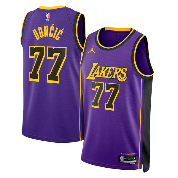 Camisa NBA Luka Dončić - Los Angeles Lakers Statement Edition 2024 - Roxa - Unissex