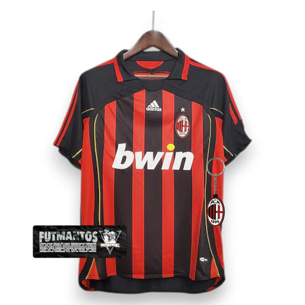 Camisa Milan Retrô 2006/2007 Vermelha e Preta - | Futmantos