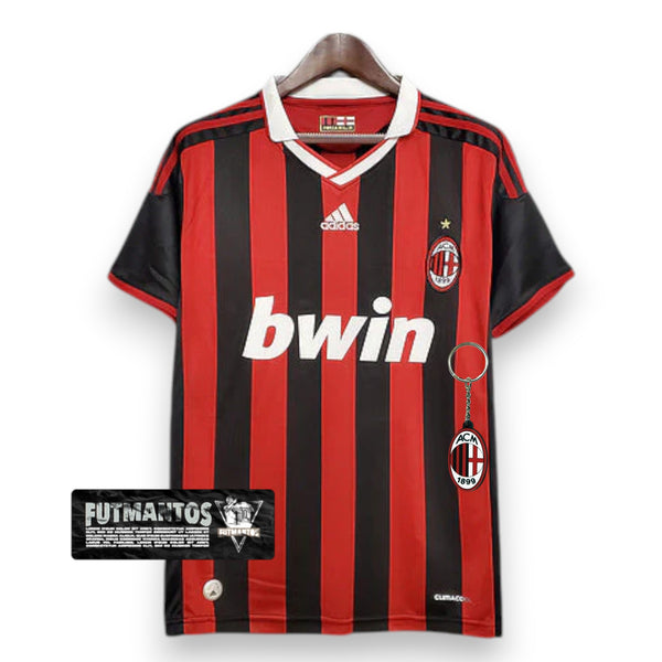 Camisa Milan Retrô 09/10 - - Vermelha e Preta | Futmantos
