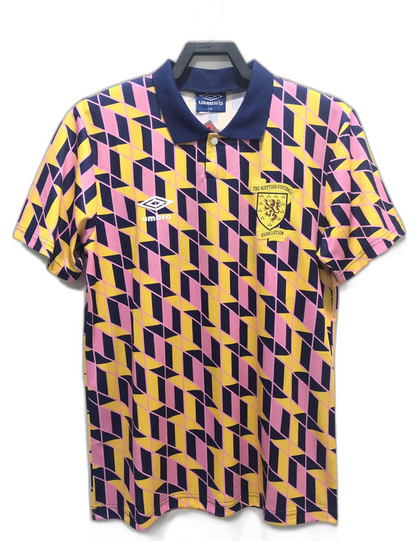 Camisa Escócia 88/89 Amarelo - Versão Retrô