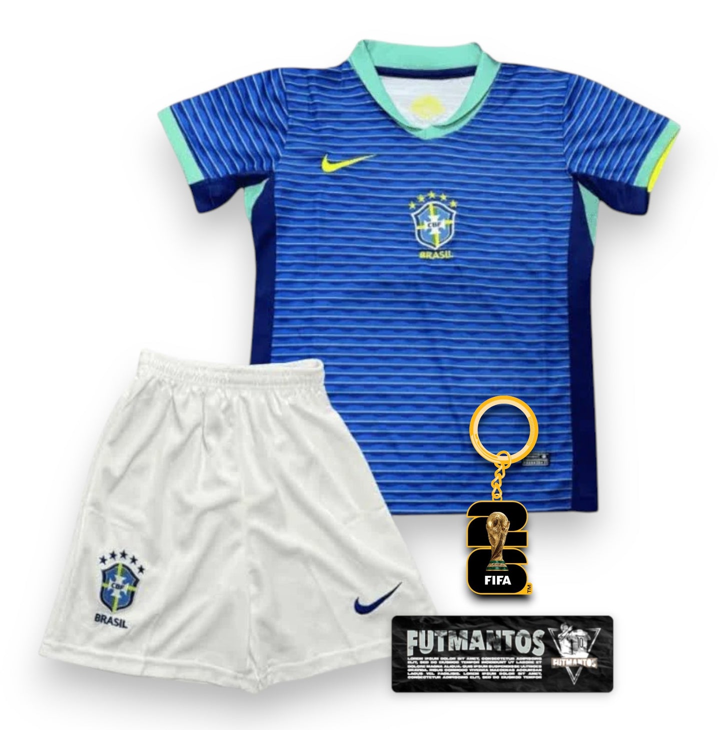Kit Infantil Brasil II 2024/25 Azul | FutMantos